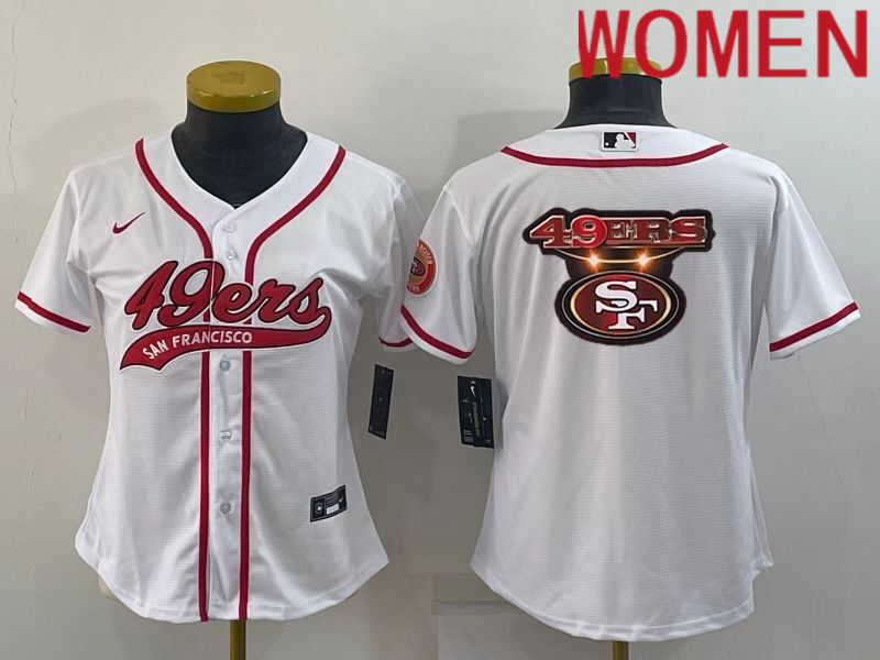 Women San Francisco 49ers Blank White 2022 Nike Co branded NFL Jersey